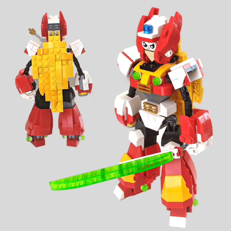 レゴで作ったロックマンX3のゼロ（サーベル装着）