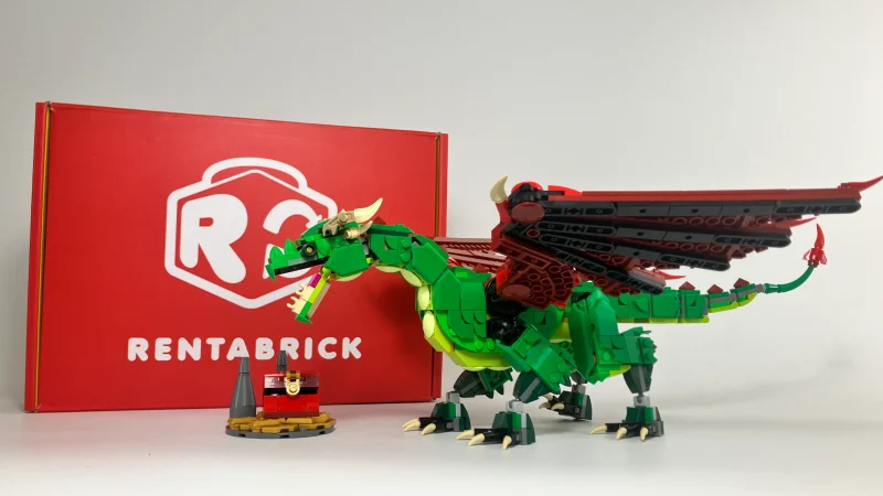 完成したレゴクリエイター3in1「中世のドラゴン」